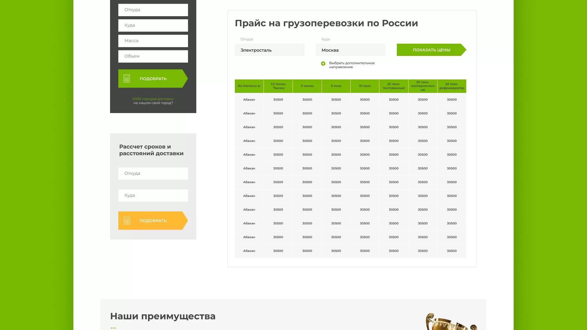 Разработка логотипа и сайта компании «Инком-Логистика» в Шебекино