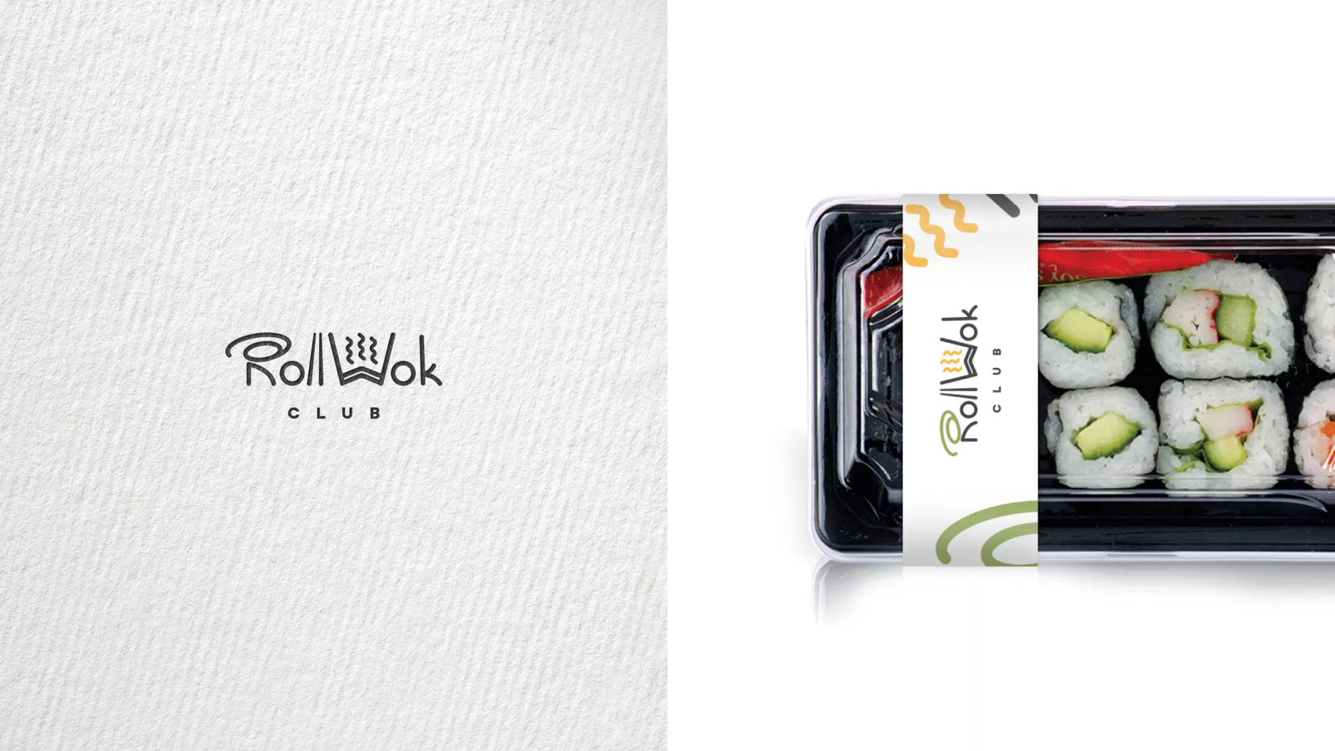 Создание дизайна упаковки суши-бара «Roll Wok Club» в Шебекино