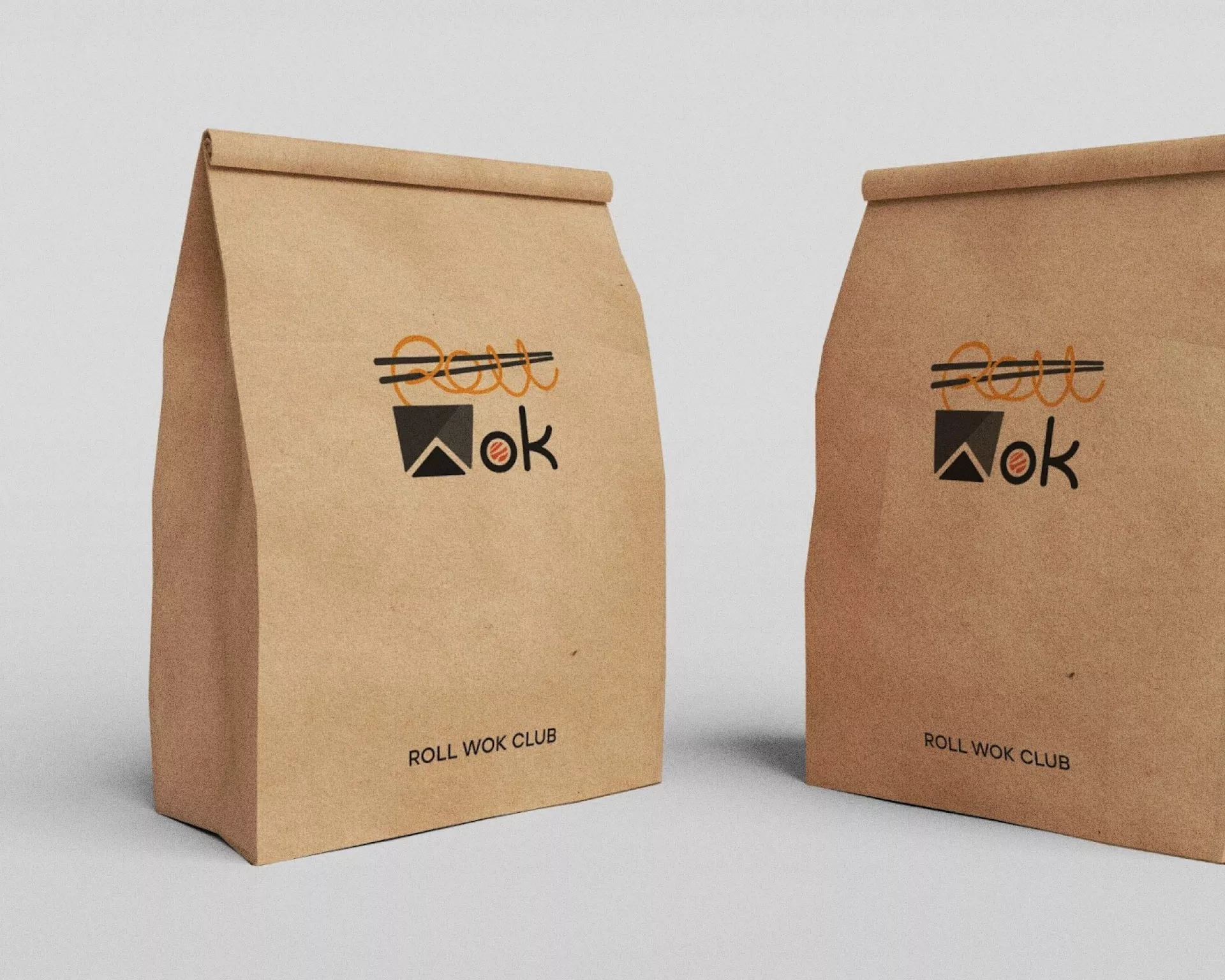 Создание дизайна упаковки суши-бара «Roll Wok Club» в Шебекино